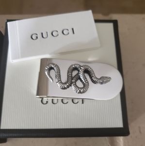 Gucci- sterling silver snake money clip